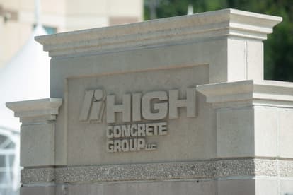 High Concrete Sign