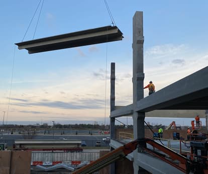 Erecting a double tee