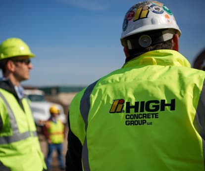 High Concrete Group worker wearing a hard hat
