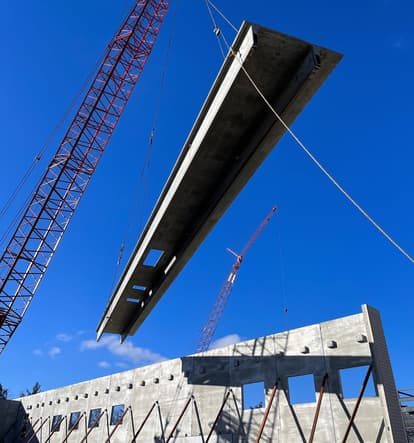 Precast Double t erection