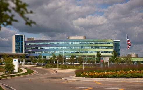Front parking lot view Mercy West Hospital